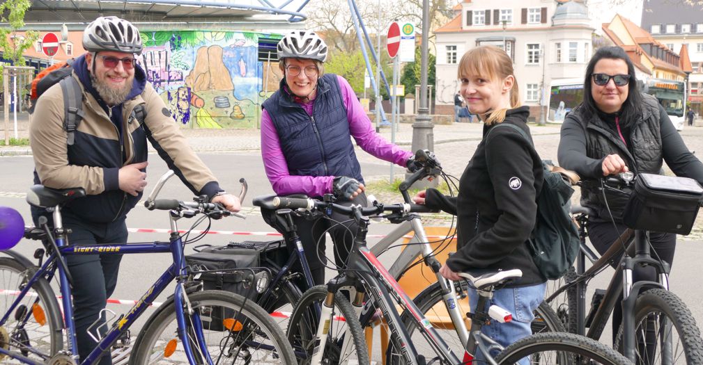 Radfahrer aus der Diakonie-Geschäftsstelle