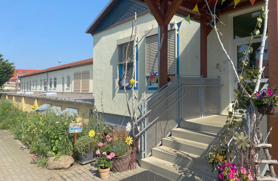 Kiga Schilfkörbchen Groitzsch Eingang